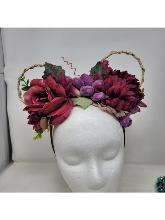Lot of 3 Disney Mickey Minnie Ears Headbands Christmas Light Up Floral Holiday main image 5